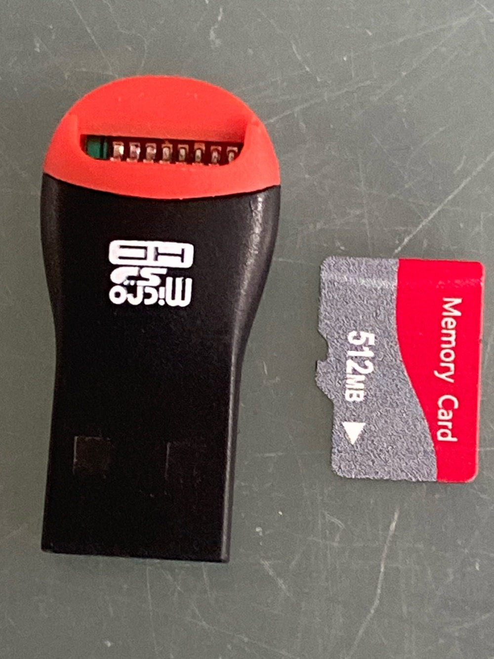 Micro SD SDHC Memory Card Reader and 512MB MicroSD Card